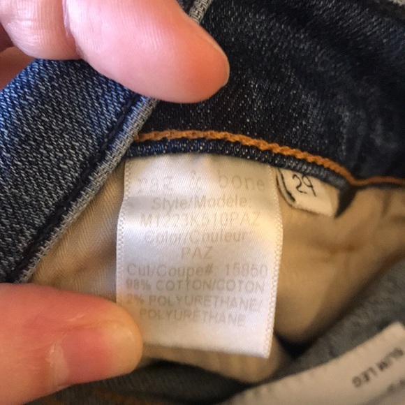 Rag and Bone Standard Issue Fit 2 Slim Fit Jeans Size 29 - Picture 9 of 11